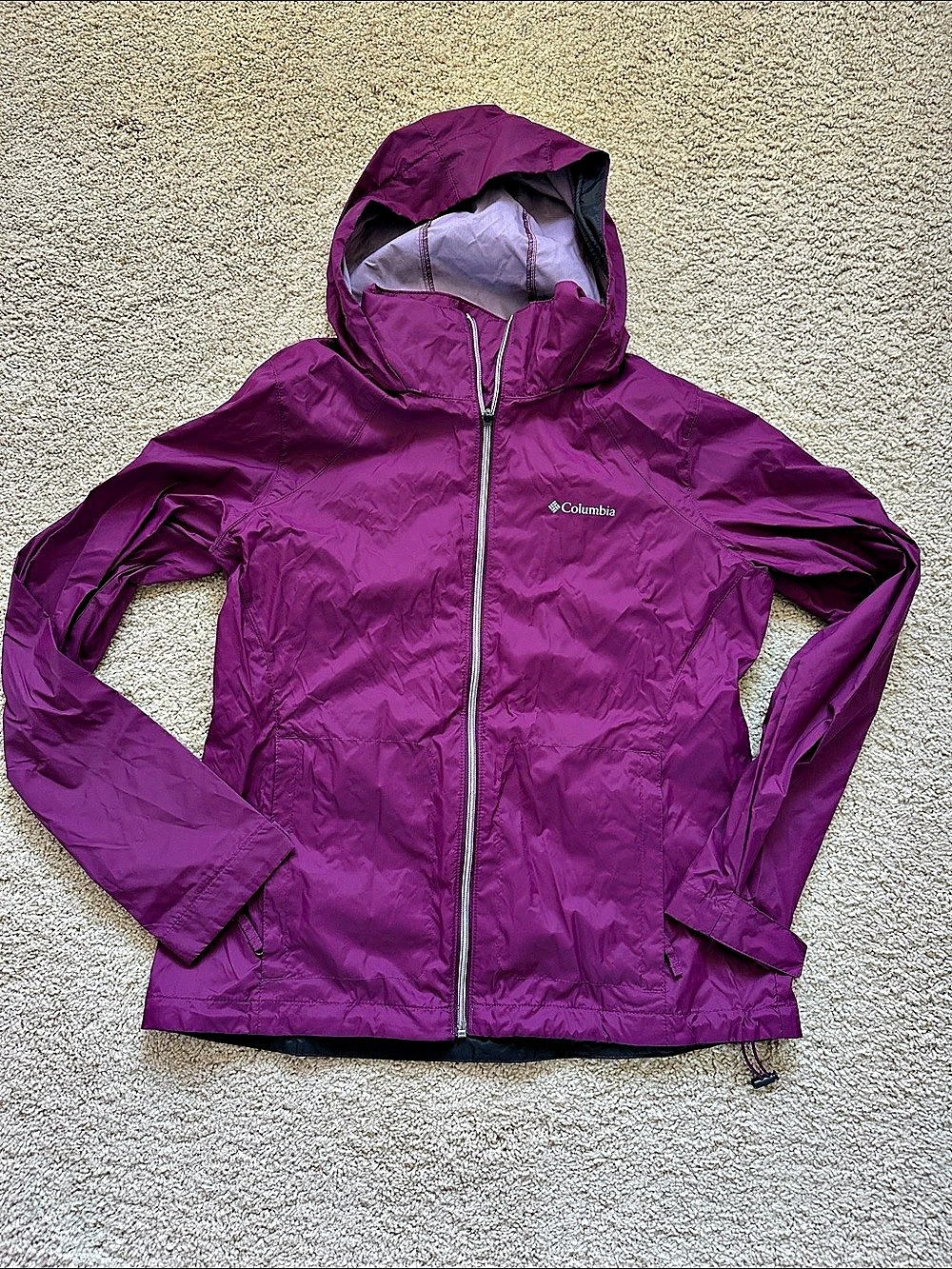 Columbia WLO27 Hooded Lightweight Jacket Size Large